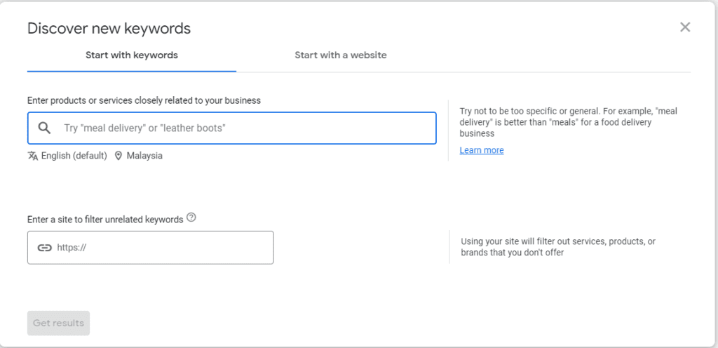 how to use google keyword planner 